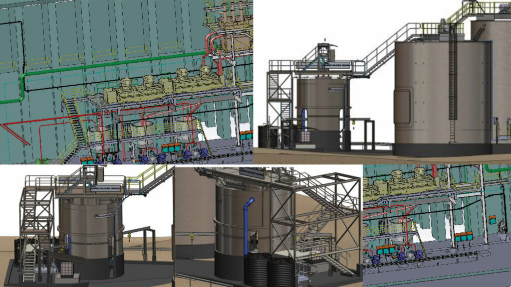 A collection of images showcasing various sections of a chemical plant.